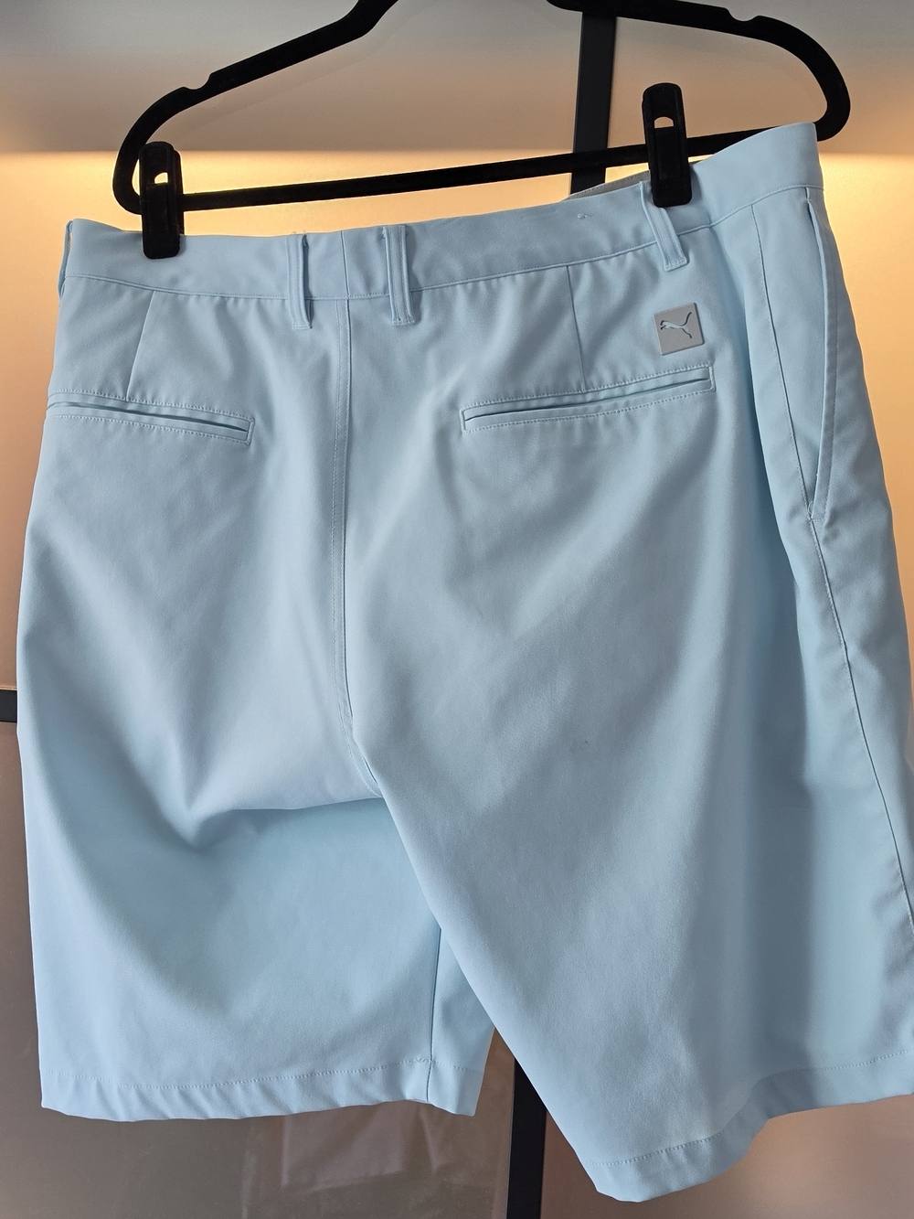 Puma Men's Sky Blue Flat Front Golf Performance Shorts